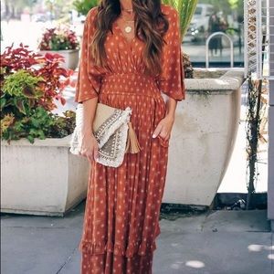 V-Neck Tunic Maxi Dress